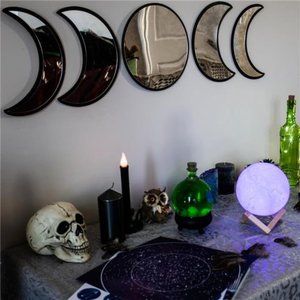 Black Magic Witch Moon Mirror – Announcing Love Gothic and Boho Home Wall Decor